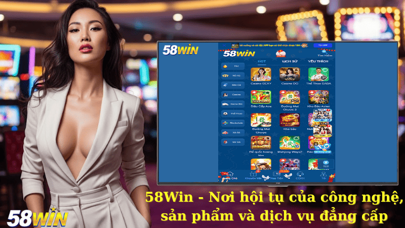 58Win - Nơi hội tụ của công nghệ, sản phẩm và dịch vụ đẳng cấp