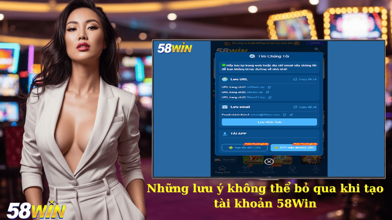 Những lưu ý không thể bỏ qua khi tạo tài khoản 58Win