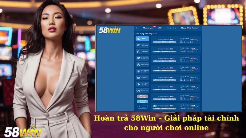 Hoàn trả 58Win – Giải pháp tài chính cho người chơi online
