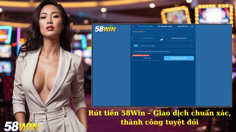 Rút tiền 58Win – Giao dịch chuẩn xác, thành công tuyệt đối