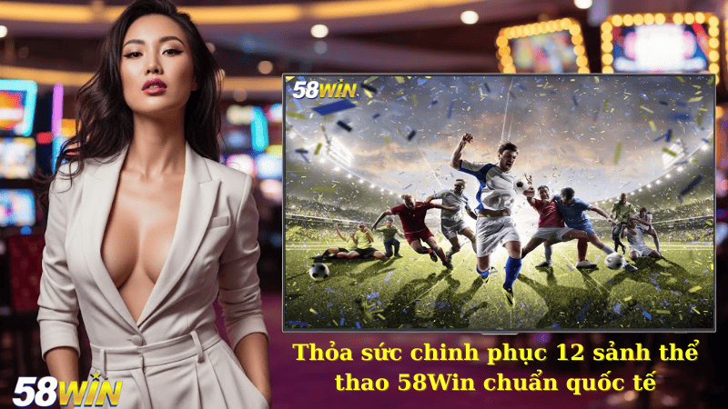 Thỏa sức chinh phục 12 sảnh thể thao 58Win chuẩn quốc tế
